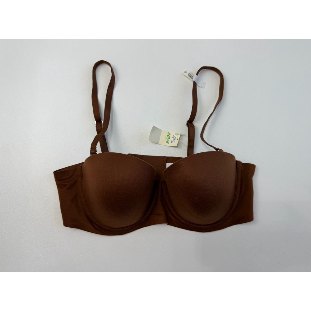 Aerie Sunnie Strapless Lightly Lined Bra 34C Brown Convertible NWT $49.95